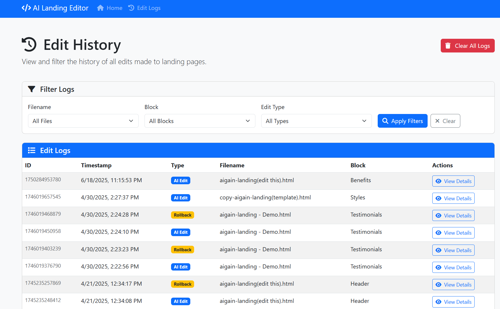 AI Landing Screenshot 2